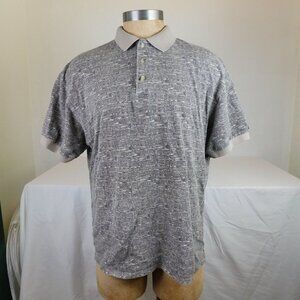 Columbia Sportswear Men Brown Tan White Polo Shirt Fish Print Short Sleeve Sz XL